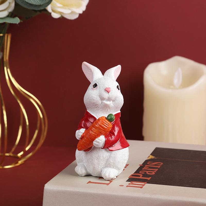 Easter Bunny Garden Ornaments: Courtyard, Windowsill & Micro Bonsai Decorations