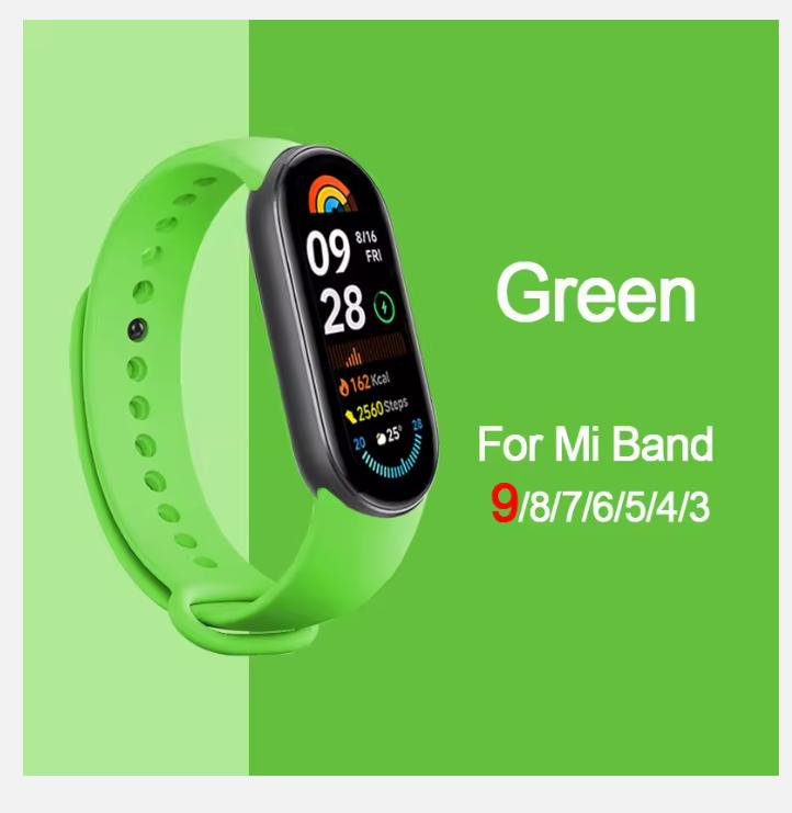 Браслет для Mi band 8 7 Ремешок Sport Silicone Miband4 miband 5 correa Сменный браслет xiaomi Mi band 3 5 6 4 7 8 9 ремешок