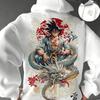 Худи с принтом в японском стиле Dragon Ball Z Гоку и Шенрон, повседневная удобная толстовка с капюшоном для фанатов и на каждый день