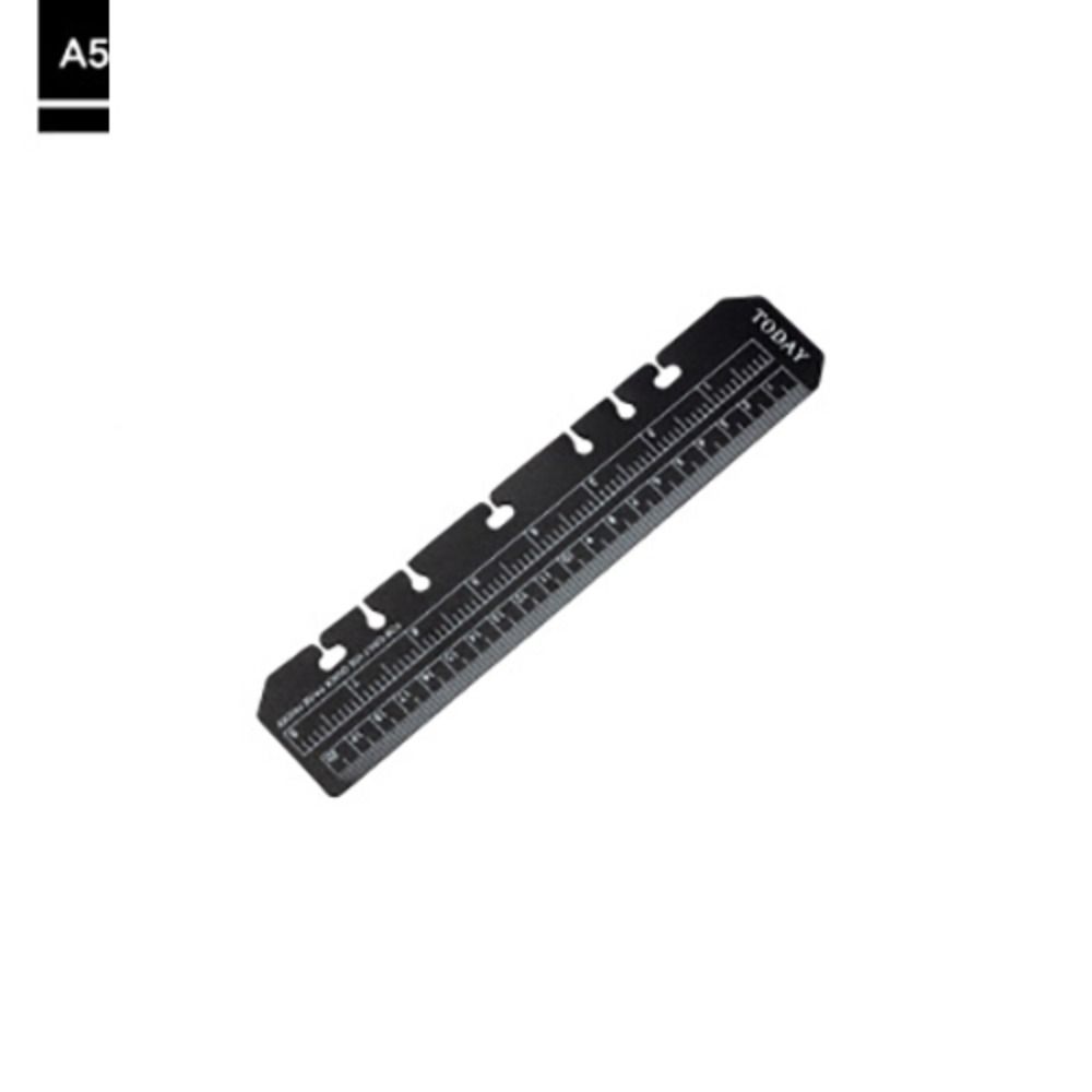 Прозрачный блокнот на кольцах, закладка, многофункциональная линейка с 6 отверстиями, формат А5