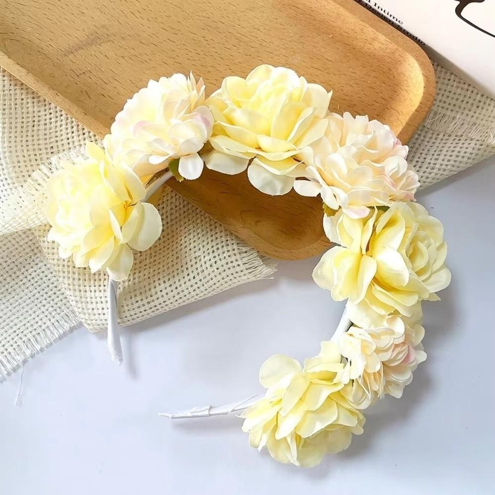 Wreaths Garland Floral Headband Vintage Bohemian Hair Accessories Artificial Flower Crown  Women