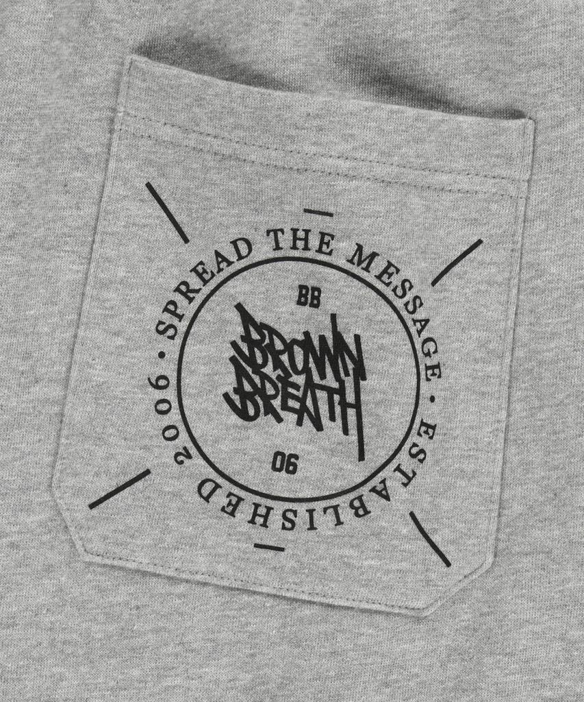 Широкие спортивные штаны BROWNBREATH с биркой-штампом - Серый меланж
