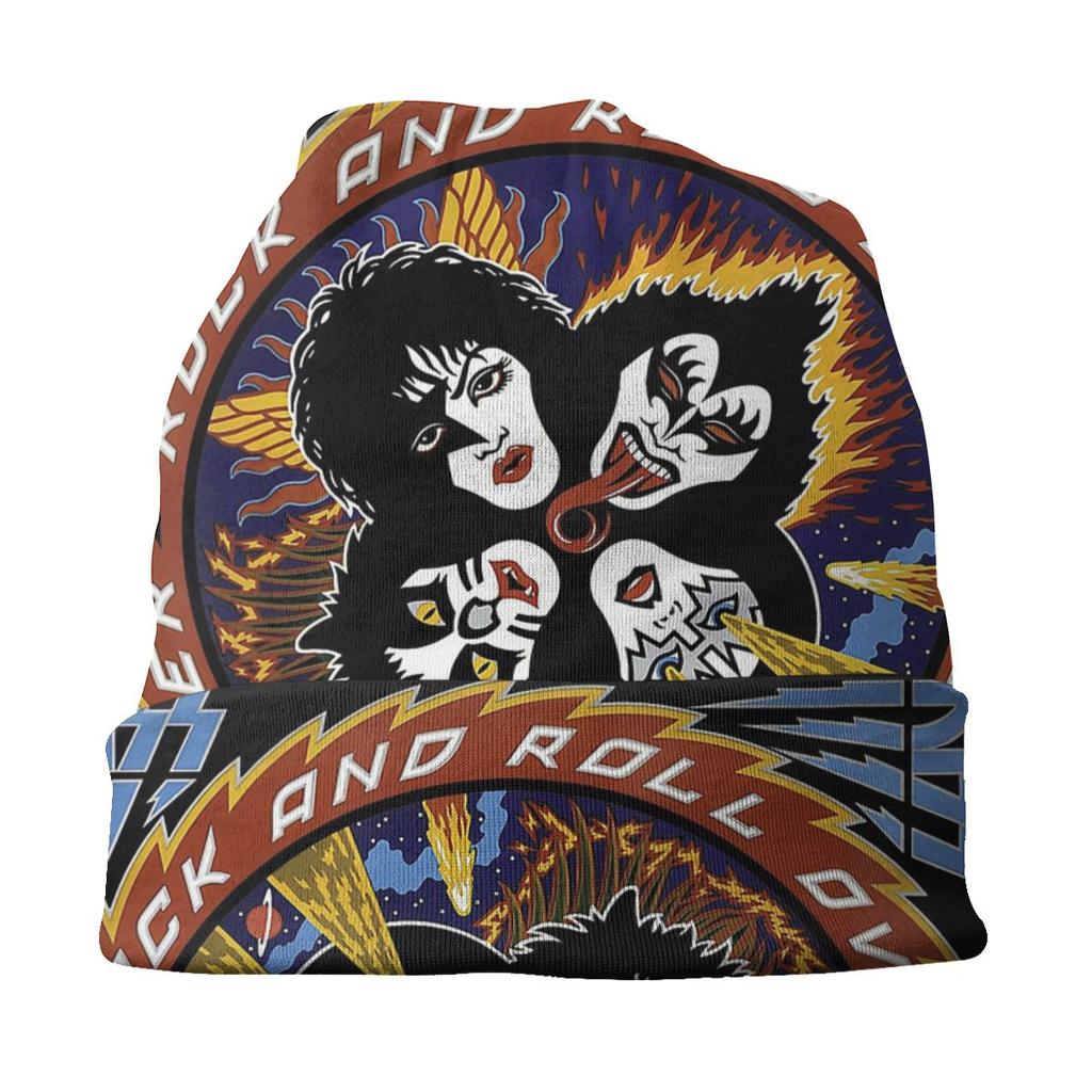 Kiss Over 40 Rock N Roll Unisex Bonnet Winter Warm Running Hats Double Layer Thin Hat Breathable Caps