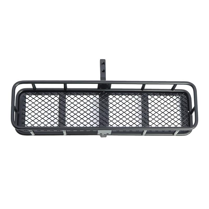 Metal Rear Tire Rack Hitch Cargo Carrier Spare Luggage Basket Suspension for 1/10 Axial SCX10 TRX4 D90 90046 TF2 RC Crawler Car