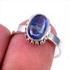 Подарочное кольцо из чистого серебра 925 пробы с натуральным кианитом ручной работы S.8 I6E05