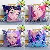 Аниме K-Kpop Охотники на демонов Наволочка Плюшевая ткань Мягкая Двусторонняя печать Дом Диван Высокое качество Наволочка Накидка