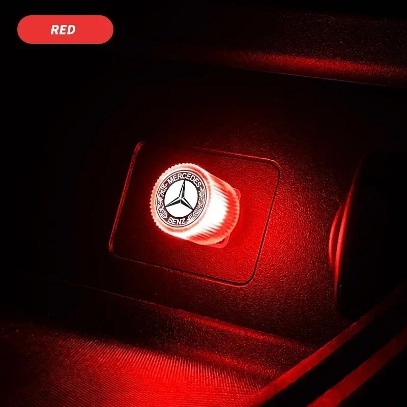 AABIH1 Car Mini USB LED Ambient Light Decorative Atmosphere Lamps For Mercedes Benz W220 W205 W211 W212 GLC GLS AMG W203 Accessories