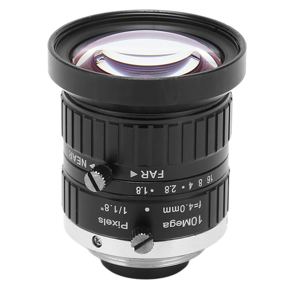 C Mount Lens 4mm Focal Length 10MP Low Distortion Manual Aperture for Industrial Camera