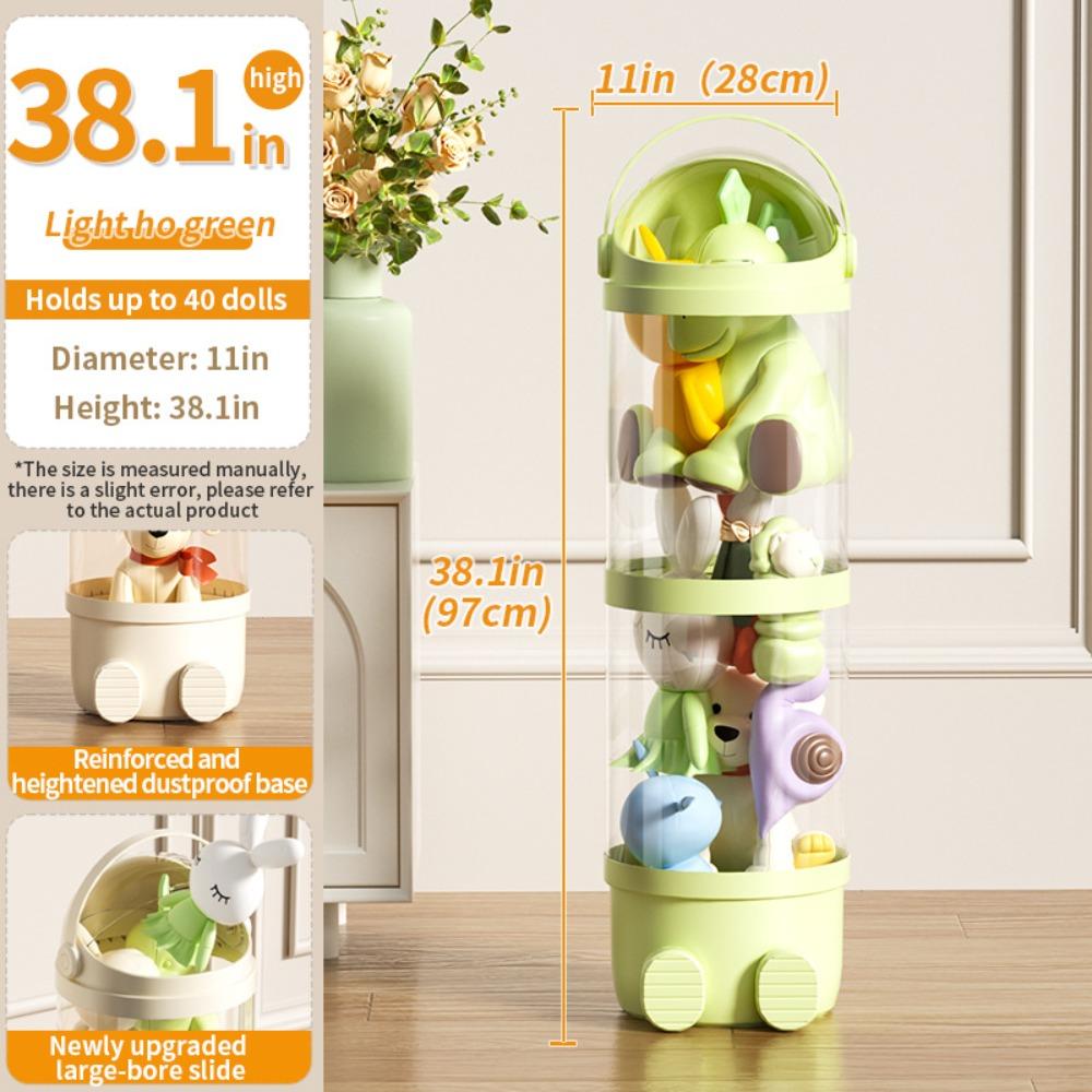 Прозрачный ящик для хранения кукол Пластиковое ведро для хранения Новый органайзер для мягких кукол для детей