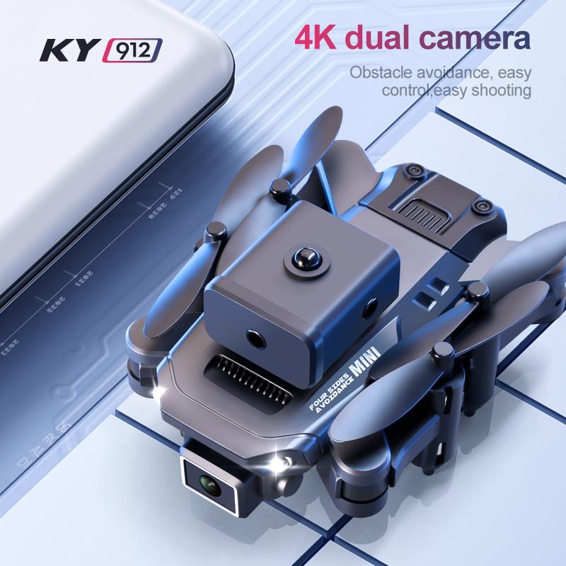KY912 Mini Drone Portable Drone with Camera 4K Dual Camera Professional Drone Smart Tracking Drone WIFI HD Transmission Drone
