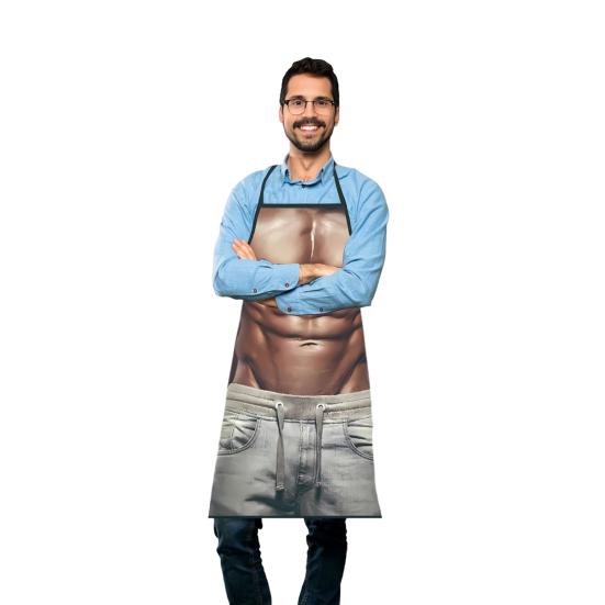 Funny Sleeveless Apron for Men Creative Cooking Apron with Adjustable Waist Ties White Elephant Gifts Holiday Aprons