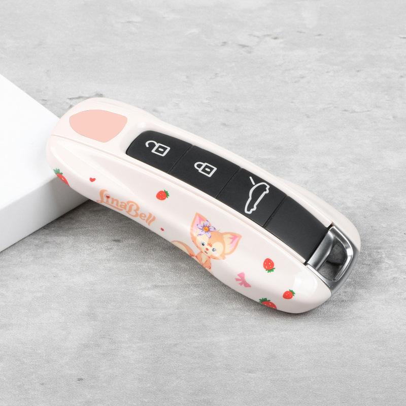 For Porsche Lingna Belle Key Case Marcayenne 718 Paramela Taycan911 Keychain Cover