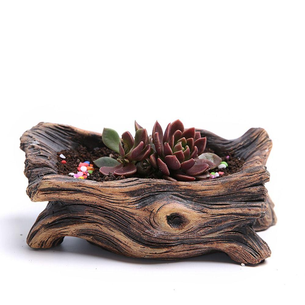 Artificial Creative Tree Root Garden Supplies Outdoor Stump Flower Pots Bonsai Flower Pot Planters