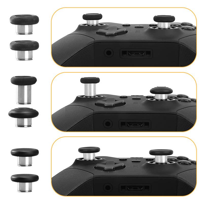 Для контроллера Xbox One Elite Series 2 Комплект аксессуаров Металлический D-pad Триггеры Лопатки Набор для ремонта Накладки на стики геймпада