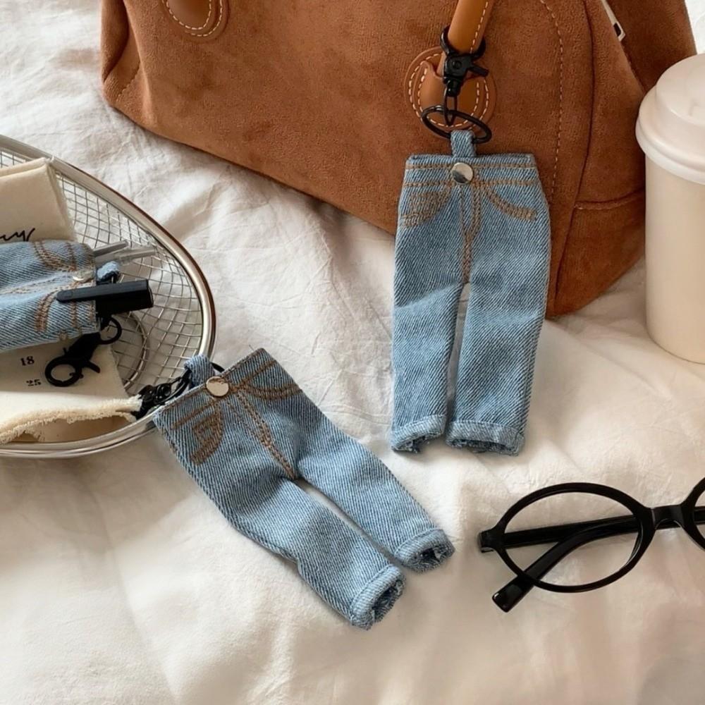 Pen Ledger Decoration Denim Pendant Keyring Pencil Loop Jeans Pen Holder Unisex