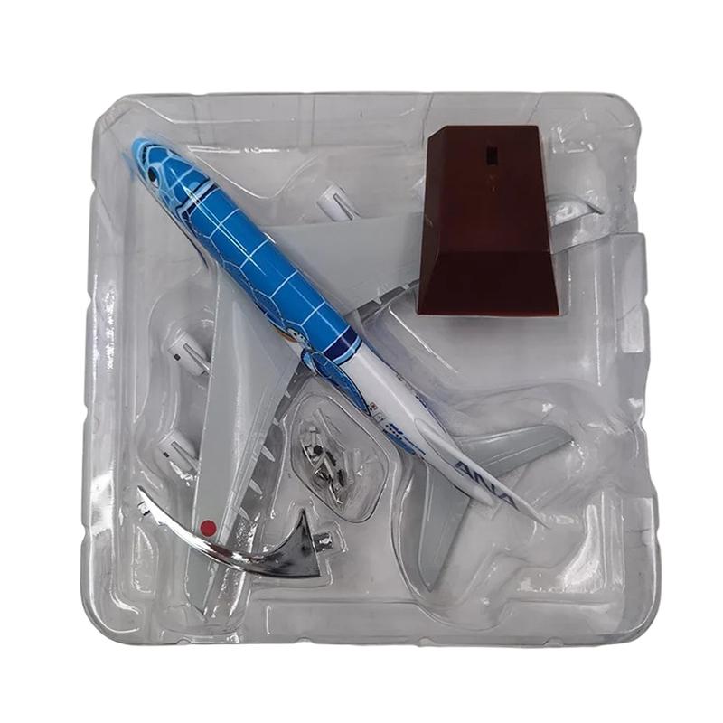 20Cm Air Japan Ana Airlines Airplane With Landing Gear Model Toy Cartoon Sea Turtle Airbus A380 Airways Alloy Diecast Airplane