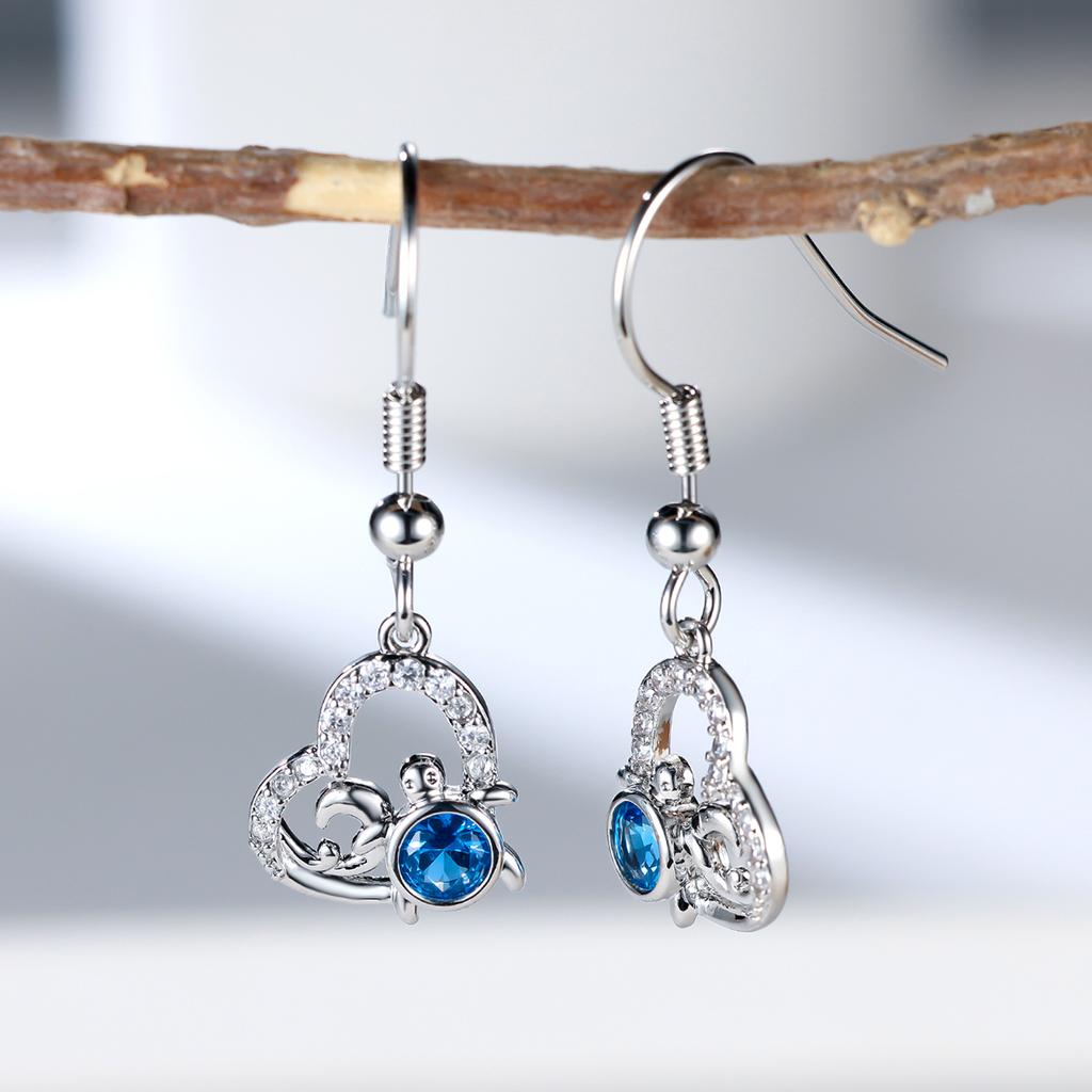 Прекрасные серьги-подвески с изображением черепахи для женщин, вечерние серьги для банкета в качестве ювелирного подарка для лучших друзей