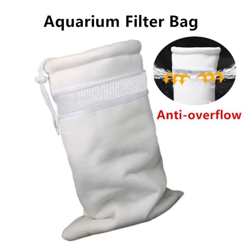 Reusable Fish Tank Filter Bag Washable Fish Tank Water Outlet Filter for Fish Tank Bottom Filter