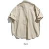 Men's 2024 Trendy Japanese Retro Short-Sleeve Workwear Shirt Jacket for Casual Outdoor Wear