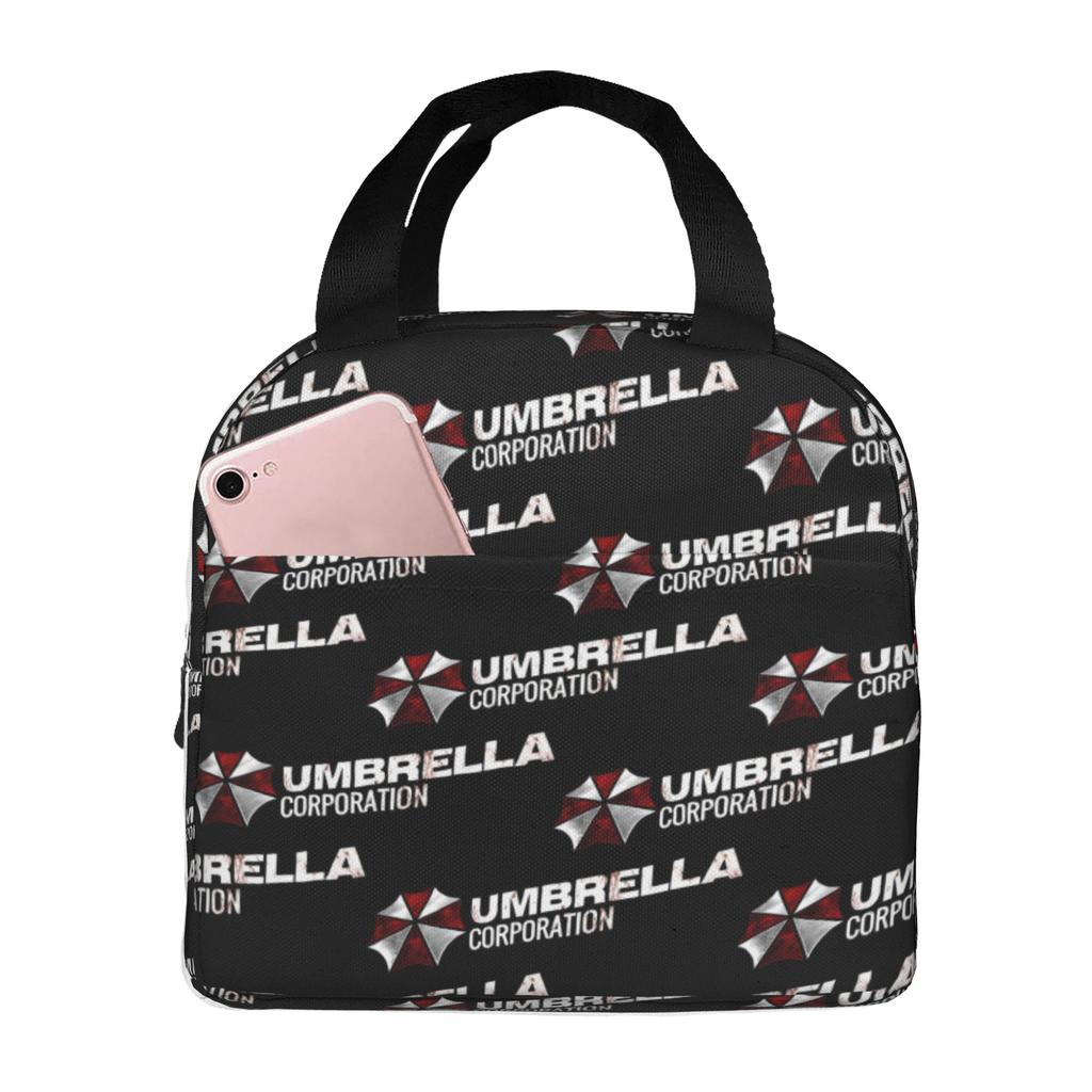 Custom Corporation Umbrellas Insulated Lunch Bags for Women Men Horror Video Game Resuable Thermal Cooler Food Lunch Box School