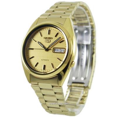 Восстановленные мужские часы Seiko 5 Automatic с золотым циферблатом SNXL72K1 SNXL72K