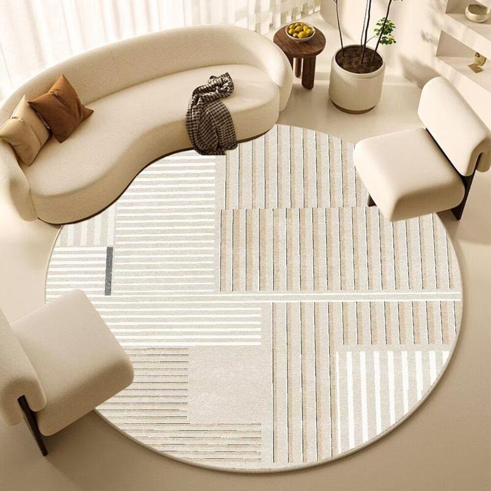 Круглый ковер для спальни, коврик для пола под компьютерное кресло, коврик для пола в гостиную под диван, коврик для ног под кресло-качалку для домашнего кабинета