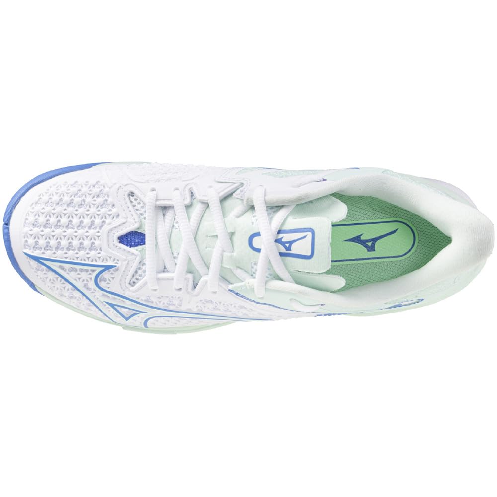 Tennis Shoes Wave Exceed Tour 6 AC All Court Club Activities Lightweight Game Court Soft White X Mint X Blue Cm E [Mizuno] 23.0