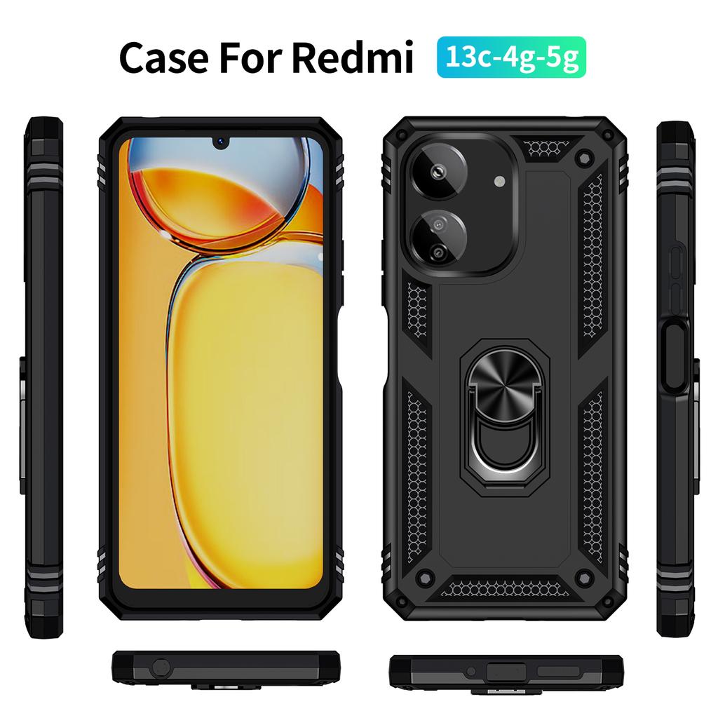 Противоударный чехол для Redmi 13C 12C 10C 9C 10A 9A 9T A3 A2 A1, чехол-подставка для телефона, бампер, силиконовый чехол для задней панели телефона