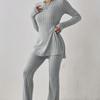 2023 Autumn/Winter Women's Solid Color Casual Slim Loungewear Set