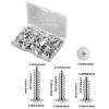 120Pieces Multipurpose White Trusses Head Screws Tapping for Quick Easy Installation Designs On Wall and Cabinet