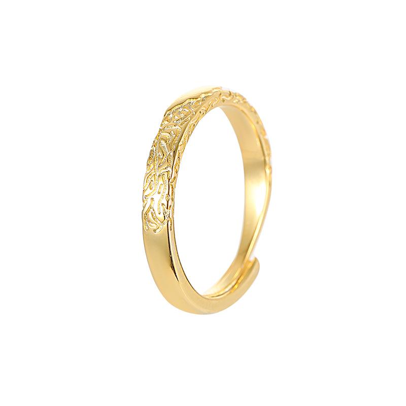 Weilan Heartbeat Кольца из серебра 925 пробы с нерегулярной текстурой для пар - Уникальный дизайн в виде баньянового дерева