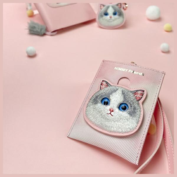 Portfel na karty Nimmy Big Eyed Pet 2.0 Cat Różowy