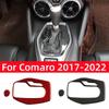 For Chevrolet Camaro 2017- Accessories Interior Real Carbon Fiber Car Gear Shift Panel Frame Cover Decorative Stickers