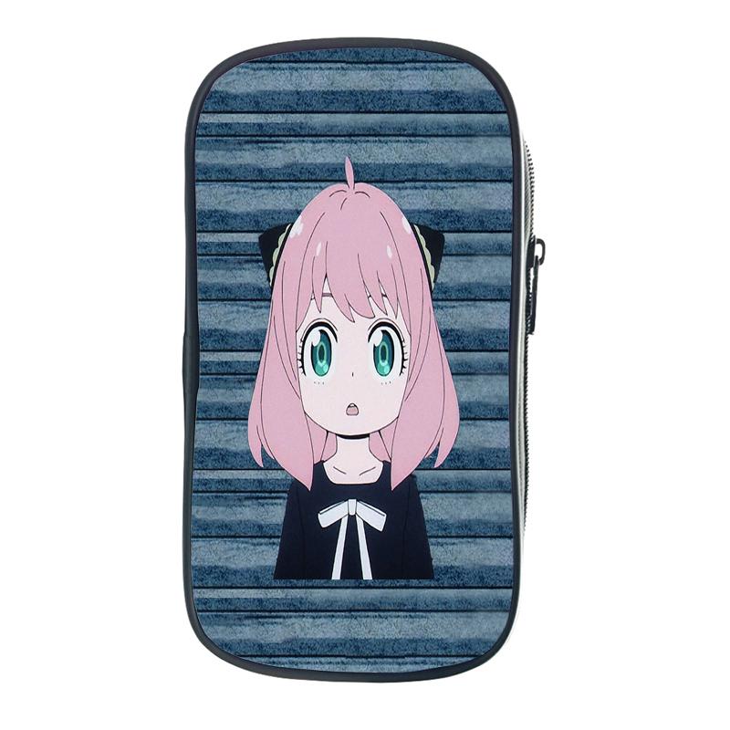 Семейный портативный пенал Spy X с героями мультфильмов Anya Forger, детская канцелярская сумка, большая вместительная сумка для хранения, школьная сумка-карандаш