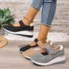 Fashion Women Walking Sneakers Slip On Mary Jane Shoes Trend Lightweight Running Shoes Platform Outdoor Casual Sport Hollow Sneakers