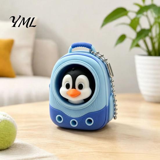 Dog Backpack Clicker Animal Fidget Toy, Cat Penguin Parrot Handbag Accessory Finger Clicker, Stress Relief Decorative