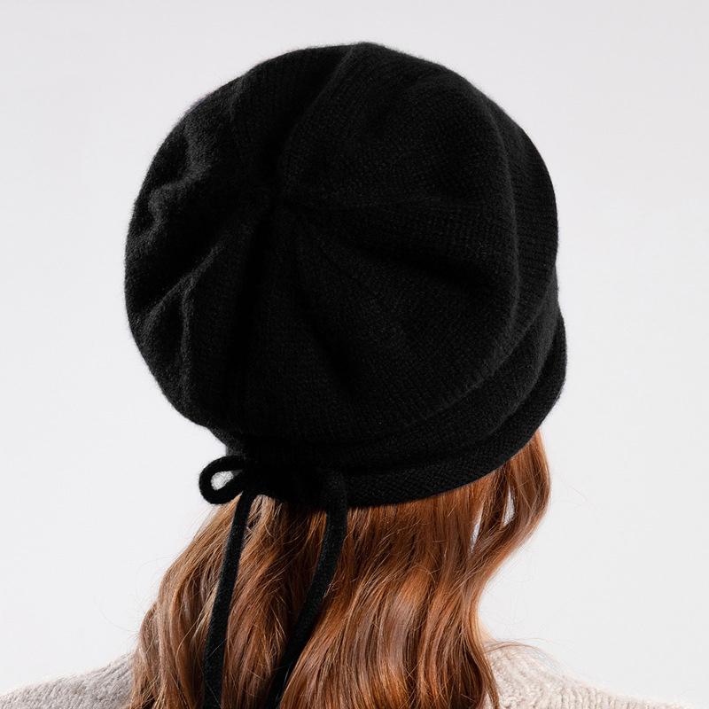 2023 женская осенняя вязаная шапка для бассейна, шерстяная шапка для девочек, тонкие шапки, японская вязаная шапка с ворсом, купольная шапка для девочек, пуловер, кепка для мальчиков