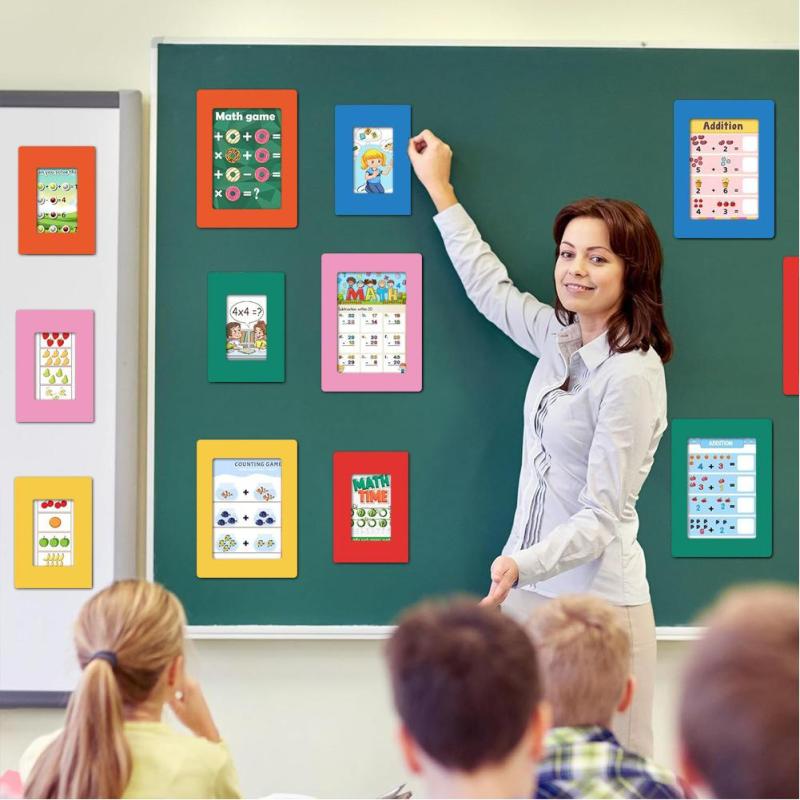 12 магнитных фоторамок, многоразовые магнитные фоторамки, красочные магнитные фоторамки для