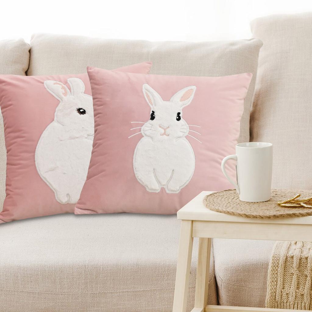Small Fresh Embroidery.Embroidered Easter Elements. New Pillows For Living Room And Bedroom. Easter Decoration. Easter Pillowcases.17.7*17.7inch.1pc