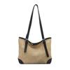 Summer Woven Tote Bag For Women With Magnetic Closure And Inner Pockets For Beach And Casual Wear