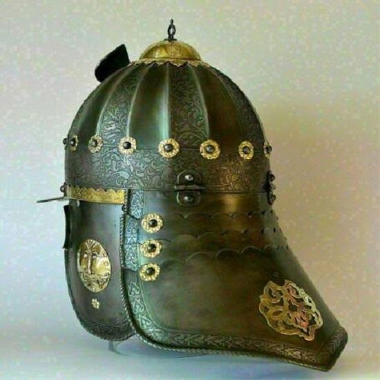 Medieval Hussars Etched Helmet Museum Helmet Replica Iron