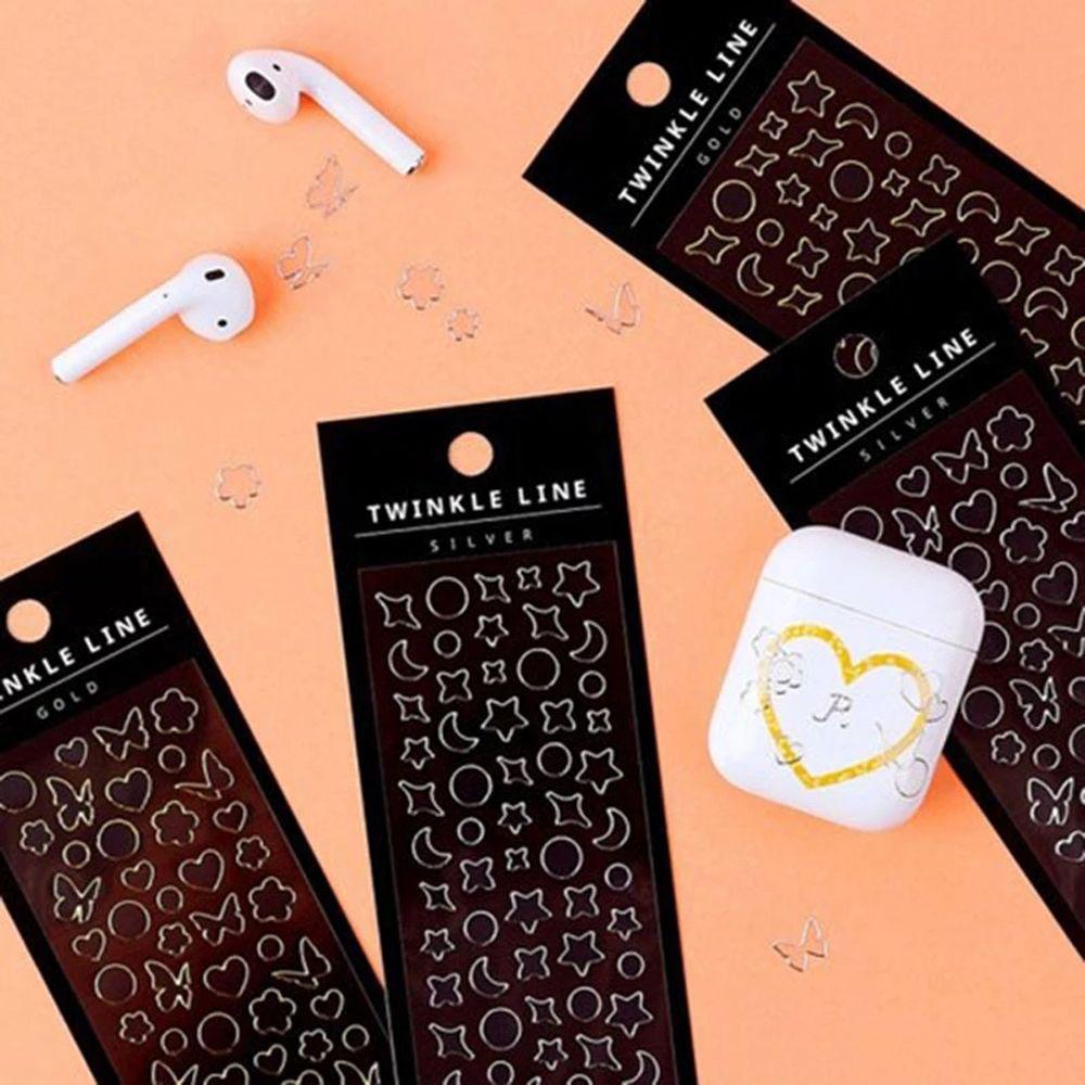 Transparent Bronzing Stickers Stars Moon Fantasy Series PVC Laser Stickers Decoration Stickers