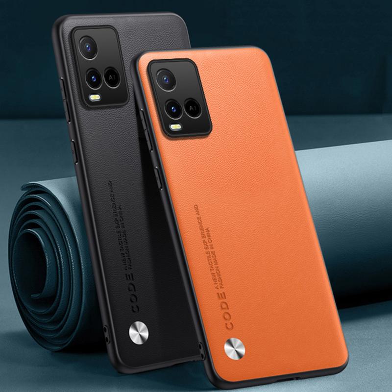 Роскошный чехол из ПУ кожи для Vivo Y21 Y21S, задняя крышка, матовый ТПУ, силиконовый, ударопрочный, полный защитный чехол для телефона для Vivo Y33S Y21 S