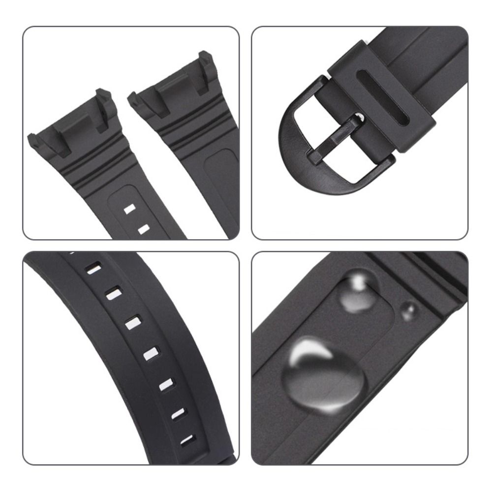 Men Women Silicone Watch WristBand Sports Soft Watchband for C-asio W-96H Watch Accessories