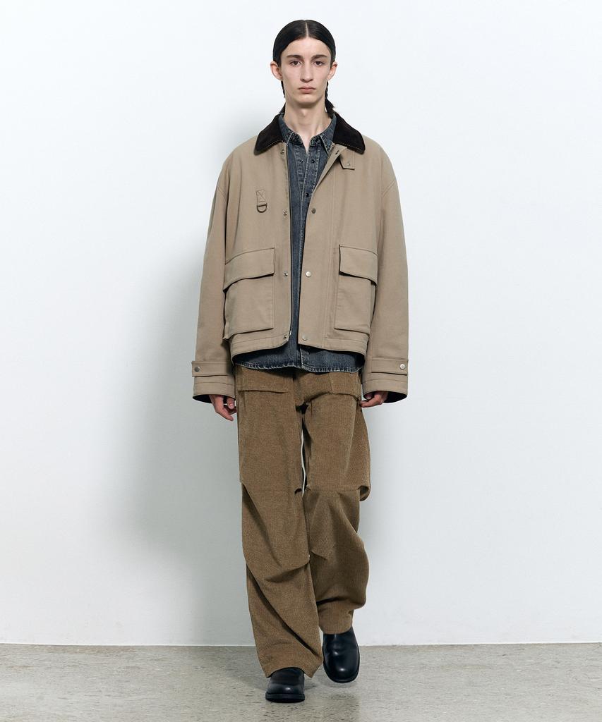 INSILENCE Corduroy Fatigue Pants Ash Brown