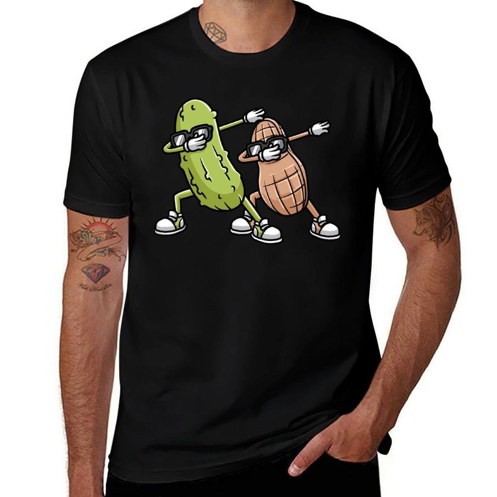 Peanut and Pickle Dabbing Peanut Butter TShirt Sports Casual Breathable Tee Shirt
