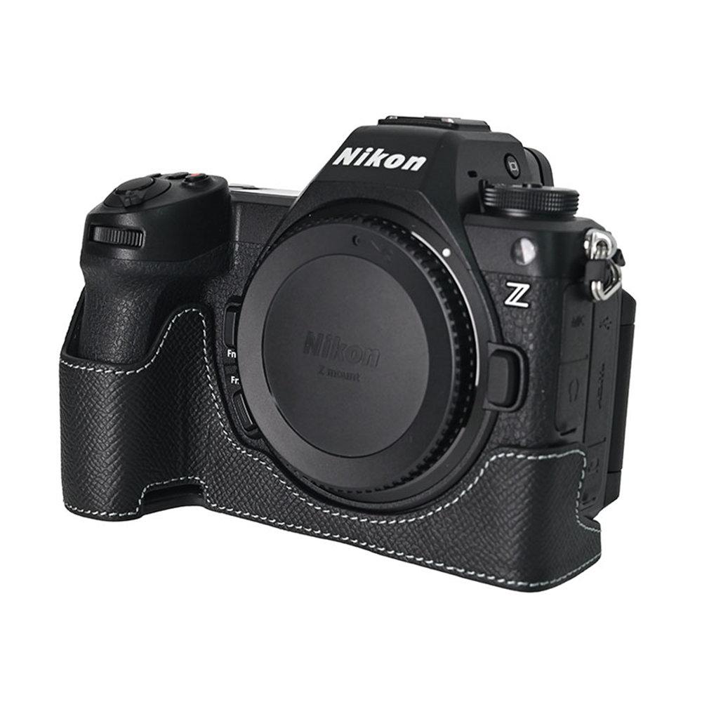 Z6III Чехол-половина корпуса камеры из натуральной кожи с отпечатком ладони для Nikon Z6III Z63, с отверстием для батареи, нижняя крышка с ремешком