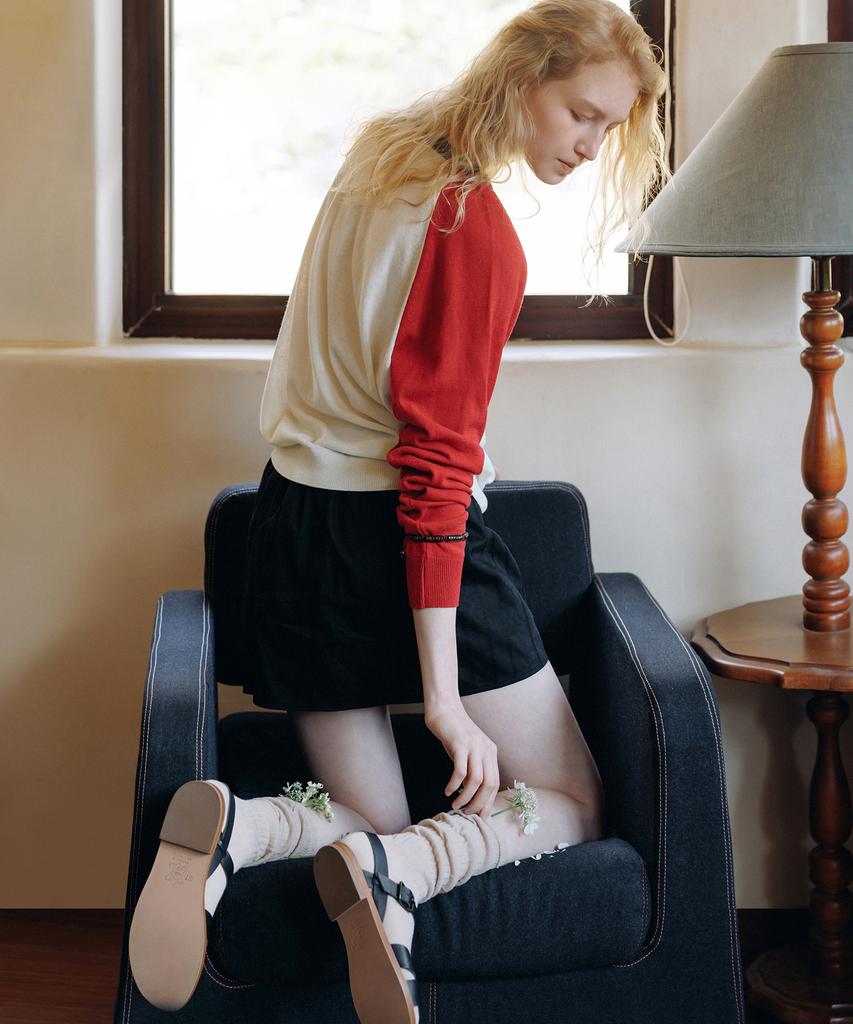 ANDNEEDS Peter Raglan Knit (Red)