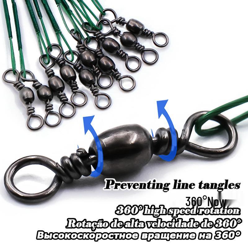 Поводок из стальной проволоки с защитой от порезов и пином B-типа для морской рыболовной снасти