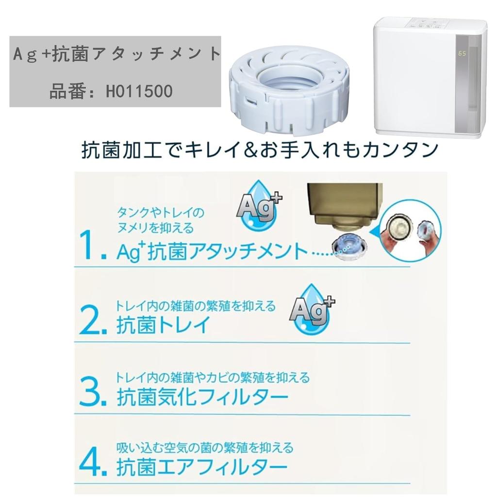 H011500 Ag Antibacterial Attachment 4 Pieces Hybrid Humidifier Replacement EX Compatible H011501 H011502 H011503 Ion Cartridge Antibacterial Unit